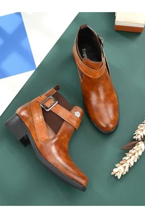 Eego Italy Women Tan Colored Patterned Chelsea Boots