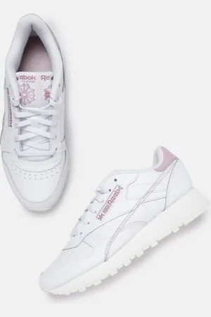 Reebok Women White & Dusty Pink Perforations Sneakers