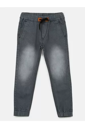 URBANO Boys Slim Fit Faded Denim Jogger Jeans