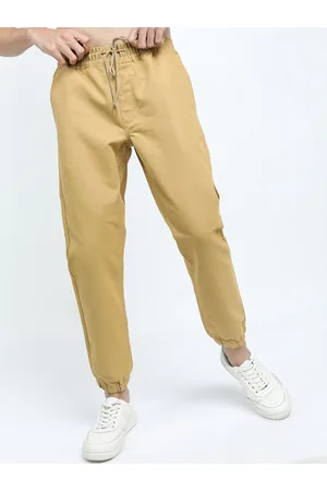 Ketch Men Beige Joggers Trousers