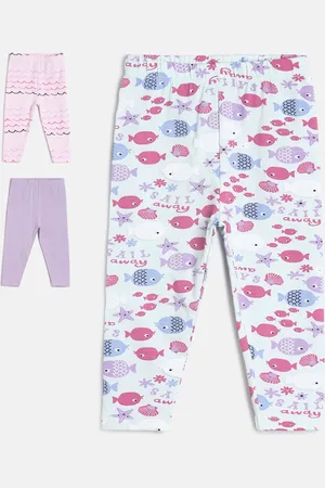 MINI KLUB Infant Girls Pack Of 3 Ankle-Length Leggings