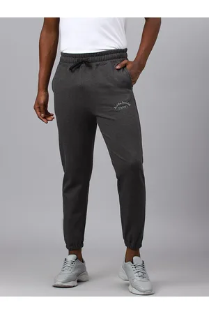 Men Black Solid Relaxed Fit Gym Track Pants