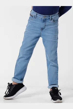 KATE & OSCAR Boys Comfort Fit Low Distress Heavy Fade Casual Cotton Jeans