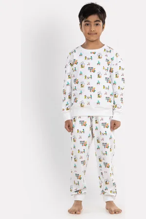 Growing Tree Kids Printed Organic Cotton T-shirt with Pyjamas