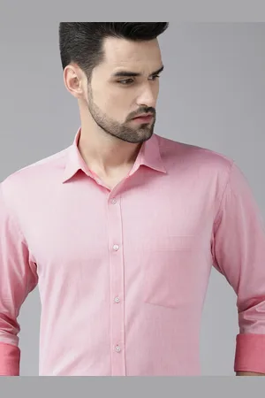 Park Avenue Men Pink Solid Slim Fit Formal Shirt