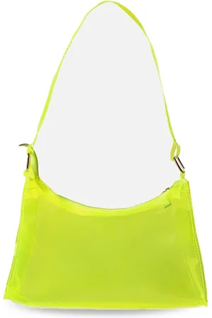 Campus Sutra Fluorescent Green PU Structured Shoulder Bag
