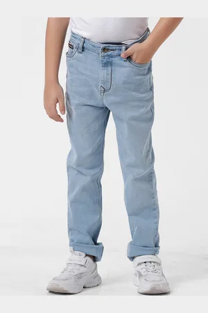 KATE & OSCAR Boys Comfort Low Distress Heavy Fade Cotton Jeans