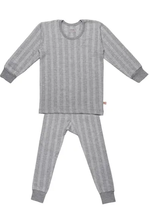 VIMAL JONNEY Kids Striped Cotton Thermal Set