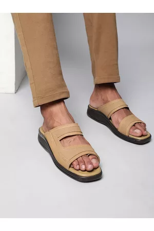 Liberty Men Brown Leather Comfort Sandals