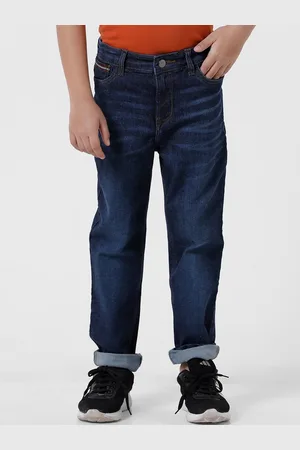 KATE & OSCAR Boys Comfort Fit Low Distress Light Fade Casual Regular Cotton Jeans