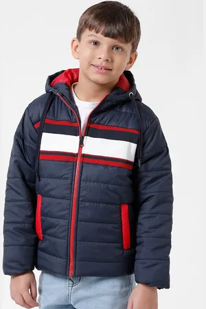 KATE & OSCAR Boys Striped Windcheater Puffer Jacket