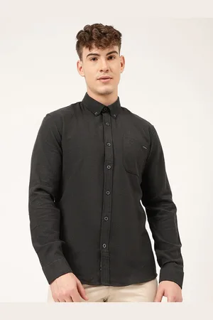 Lindbergh Men Solid Cotton Casual Shirt