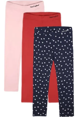 Peter England Girls Pack Of 3 Ankle-Length Cotton Leggings