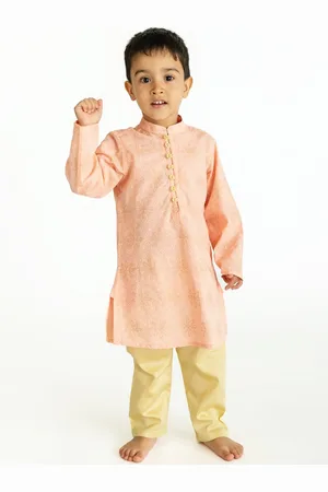 Campana Boys Ethnic Motifs Printed Pure Cotton Kurta with Pyjamas