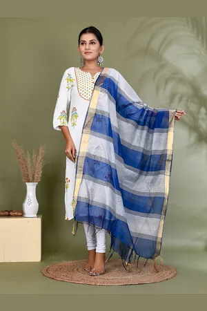 Kesarya Striped Organza Dupatta