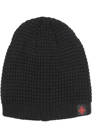FabSeasons Unisex Black Self Design Beanie