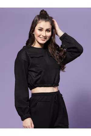 KASSUALLY Women Drop Shoulder Sleeve Sweatshirt