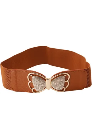 STYLE SHOES Women PU Embellished Stretchable Belt