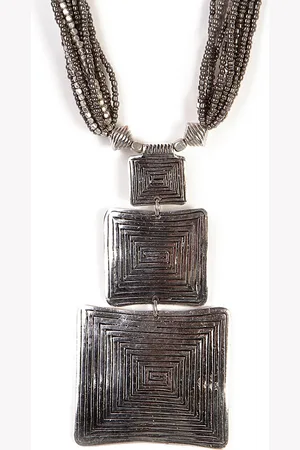 Bamboo Tree Jewels Bamboo tree Women Silver-Toned Handcrafted Necklace