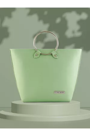 FLYING BERRY Green Solid Handheld Bag