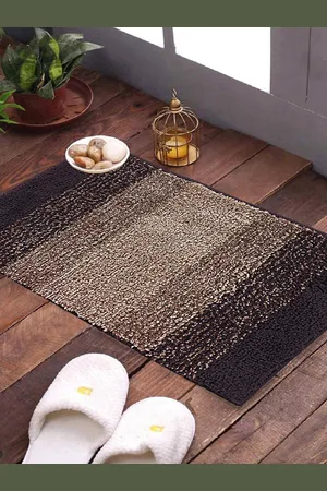Kuber Industries Set Of 3 Brown & Beige Cotton Anti Slip Door Mat