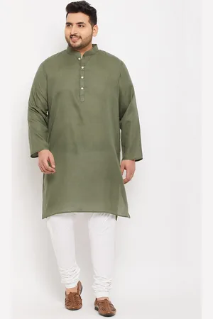 Bigbanana Plus Size Mandarin Collar Long Sleeve Kurta