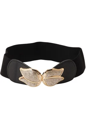 STYLE SHOES Women Black Embellished PU Belt