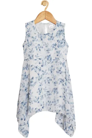 Creative White Floral A-Line Dress