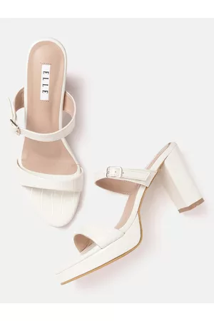 Elle Croc Textured Block heel Sandals