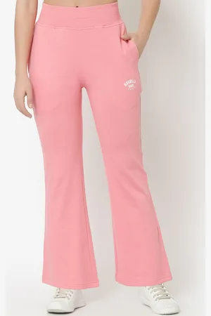 Club York Women Pink Solid Cotton Track Pant