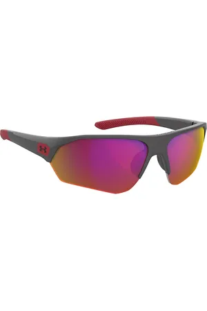 Under Armour Unisex Pink Lens & Gunmetal-Toned Sports Sunglasses 204094KB764B3