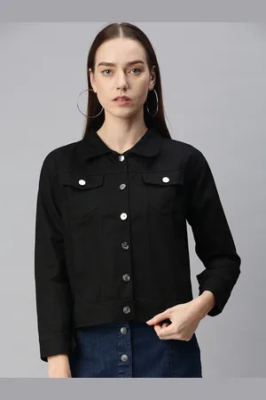Buy Xpose Women Blue Washed Crop Denim Jacket - Jackets for Women 11179964  | Myntra