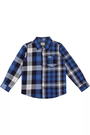 Pepe Jeans Boys Blue Checked Casual Shirt