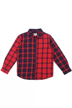 Pepe Jeans Boys Red Checked Casual Shirt