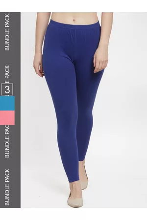 GRACIT Women Pack Of 3 Ankle-Length Cotton Lycra Leggings