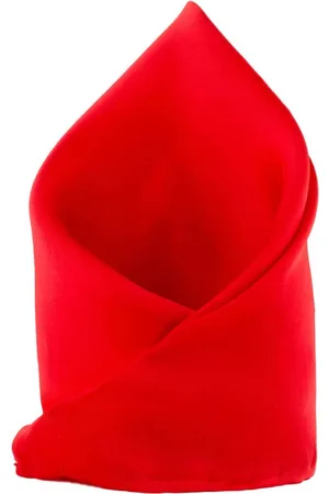 The Tie Hub Men Red Solid Pocket Square