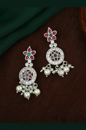 ESTELE Floral Jhumkas Earrings