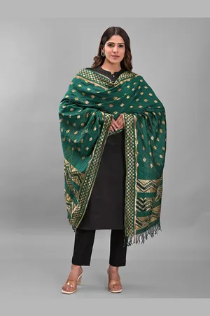 Apratim Woven Design Silk Shibori Dupatta With Zari