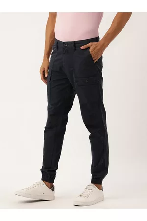 IVOC Men Regular-Fit Pure Cotton Cargo Jogger
