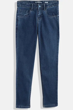 M&H Girls Boyfriend Fit Clean Look Stretchable Jeans
