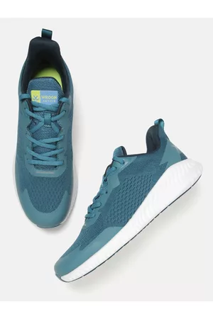 WROGN Men Blue Woven Design Running Shoes