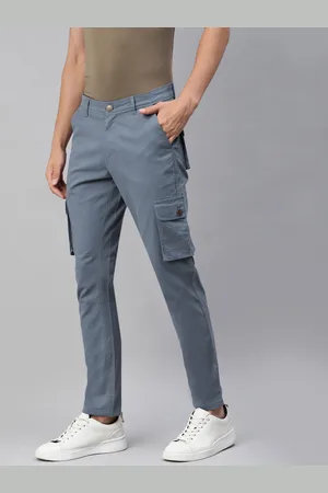 Buy Hubberholme Grey Slim Fit Trousers for Mens Online @ Tata CLiQ