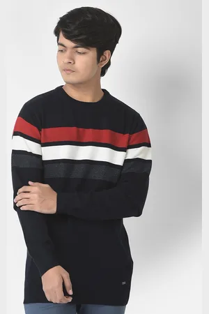 Crimsoune Club Boys Striped Cotton Pullover