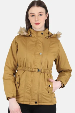 Buy Monte Carlo Brown Velvet Finish Jacket - Jackets for Women 1667937 |  Myntra