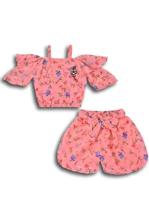 Wish Karo Girls Printed Top with Shorts