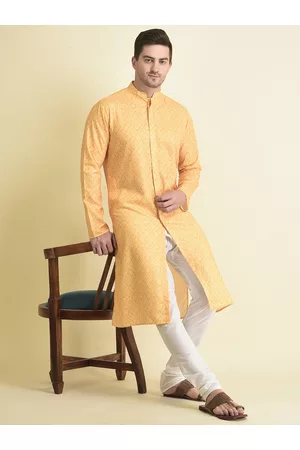 TABARD Floral Printed Mandarin Collar Straight Pure Cotton Kurta