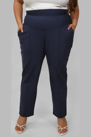 Amydus Women Plus Size Knitted Trousers