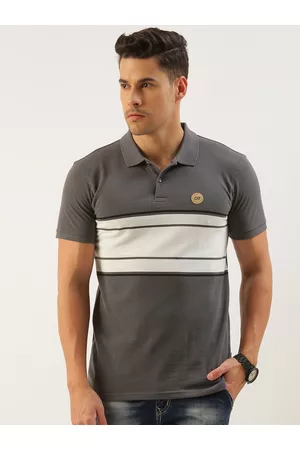 Peter England Men Colourblocked Polo Collar Slim Fit T-shirt