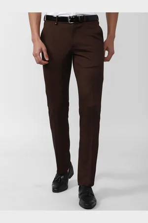 V Dot Men Skinny Fit Formal Trousers