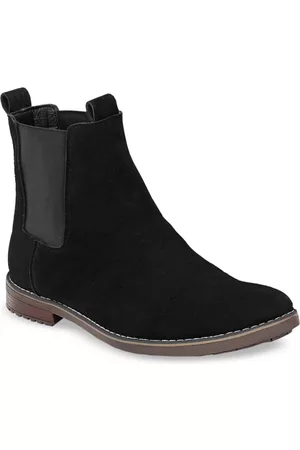 El Paso Men Black Solid Lightweight Flat Boots